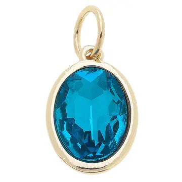 March charm with gold accent