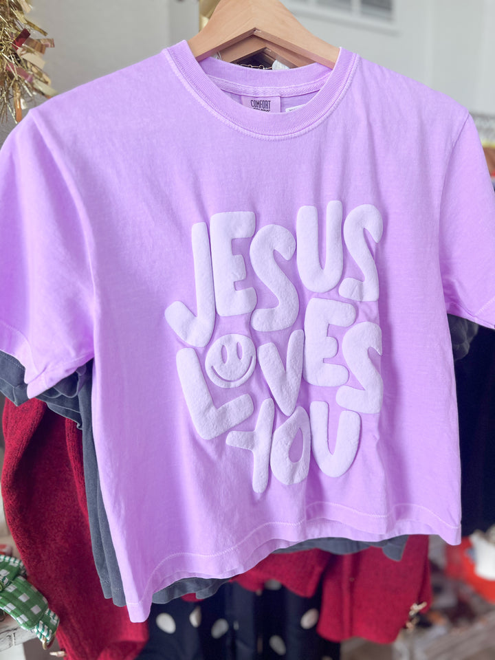 Purple t-shirt with &