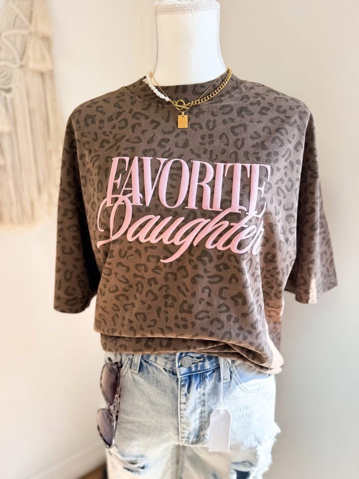 Leopard print shirt with &