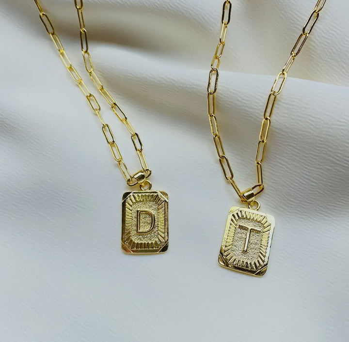 Letter Plate Necklace