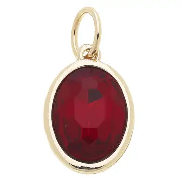 Ruby red charm, January charm