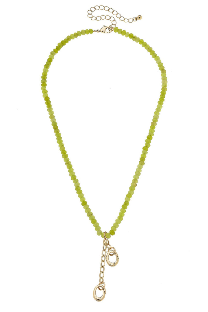 a great beaded necklace with attachments for charms