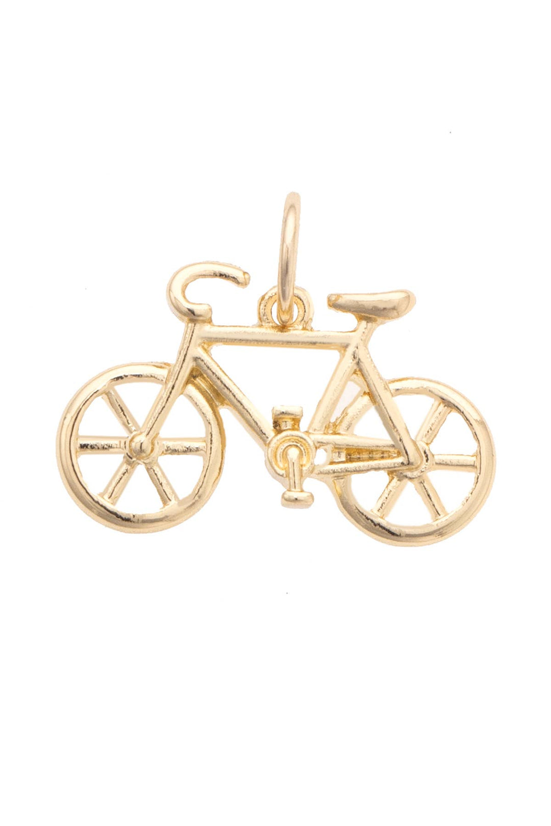 Gold bicycle charm