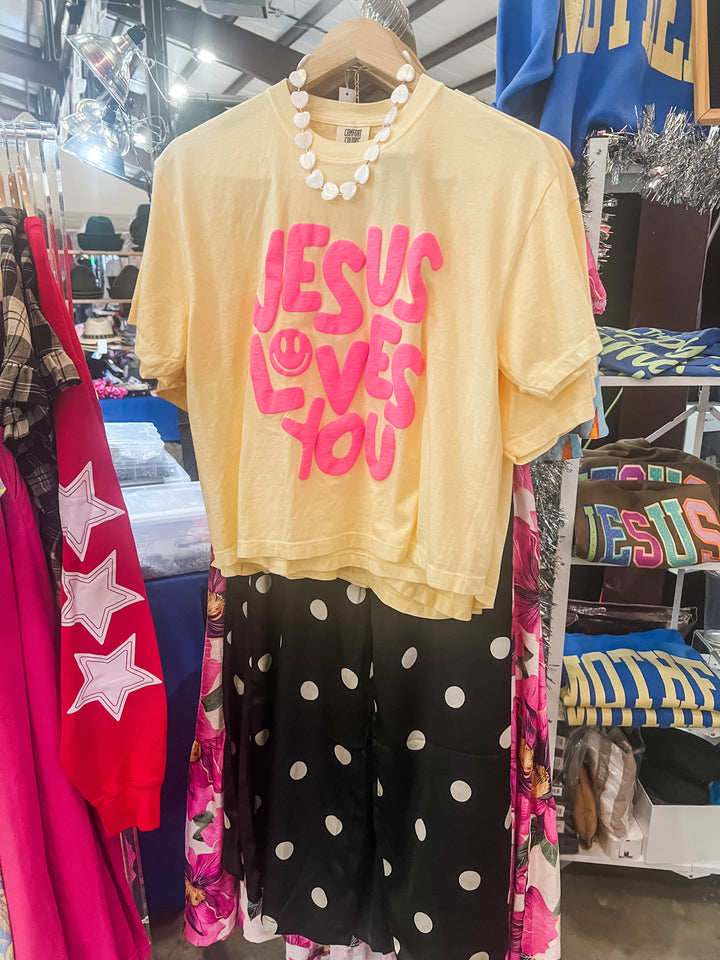 Yellow t-shirt with &