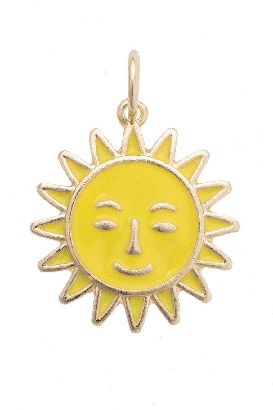 yellow sun shaped charm