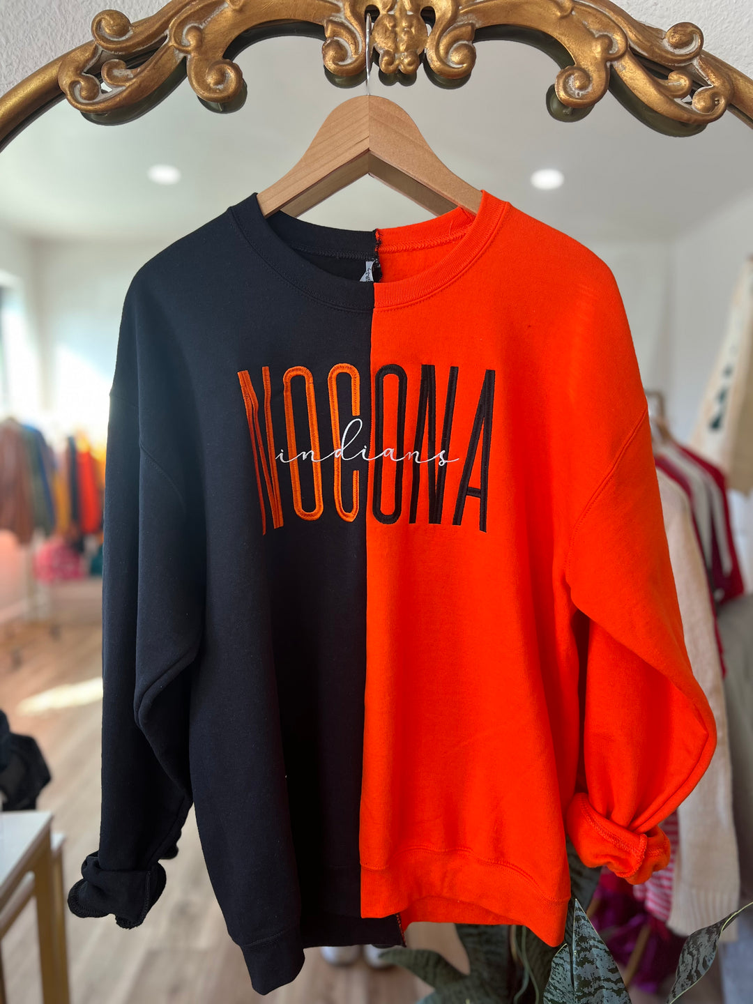 Nocona Indians Split Color Sweatshirt