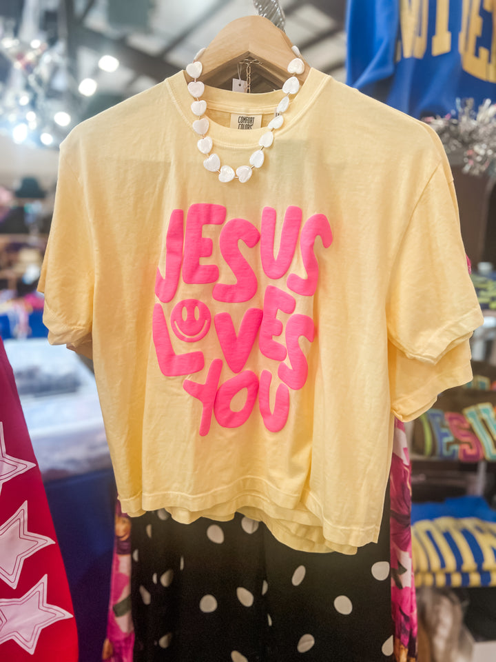 Yellow t-shirt with &