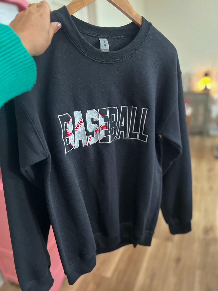 Black sweatshirt with &