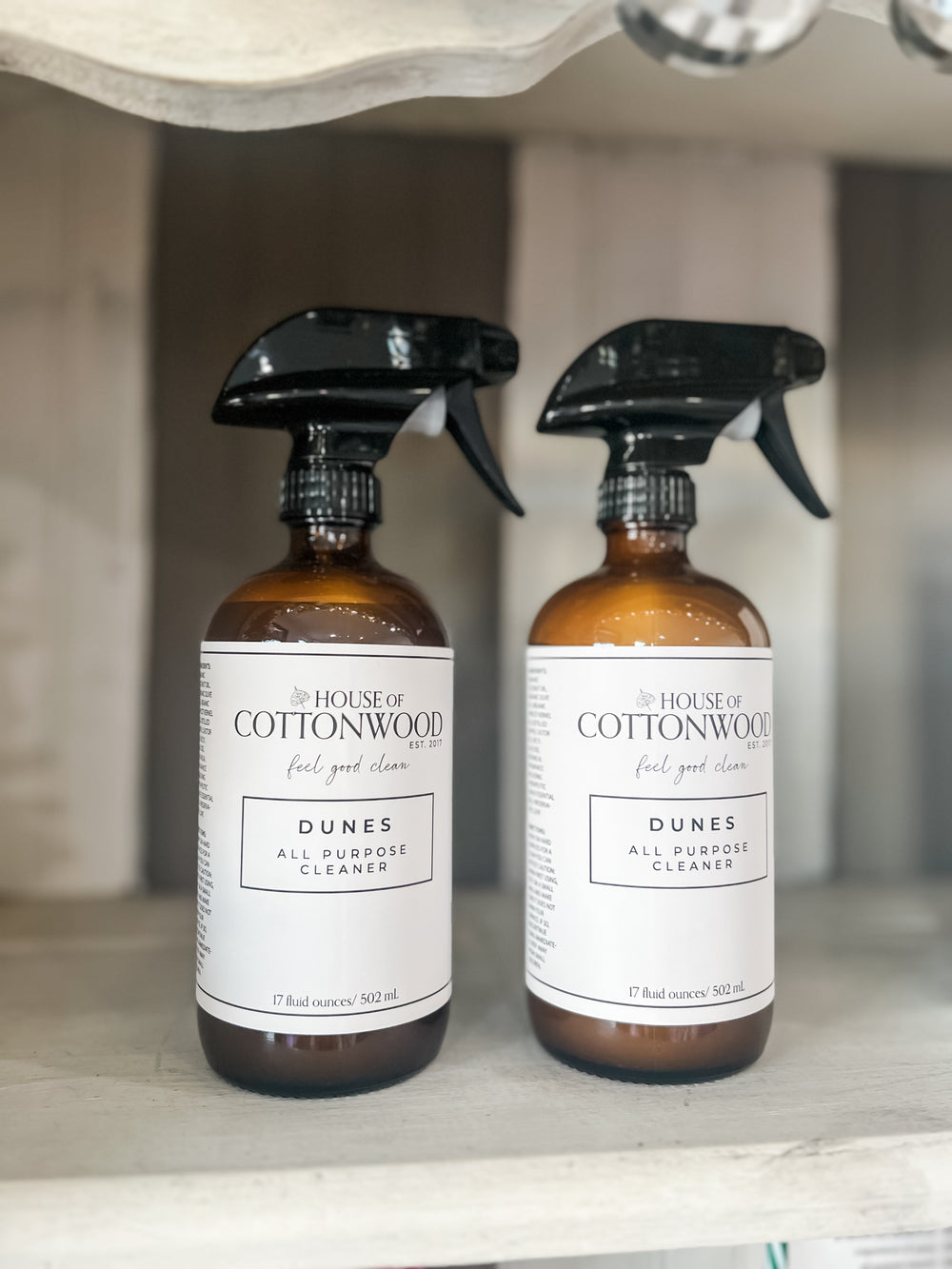 Two Spray Bottles of House of Cottonwood Dunes All Purpose Cleaner