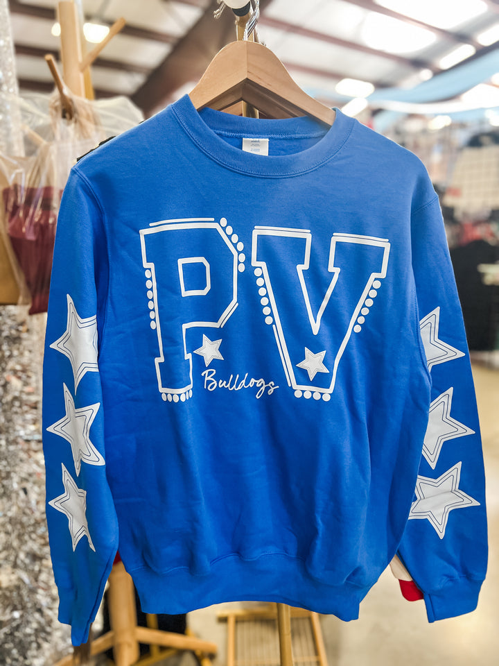 Blue sweatshirt with &