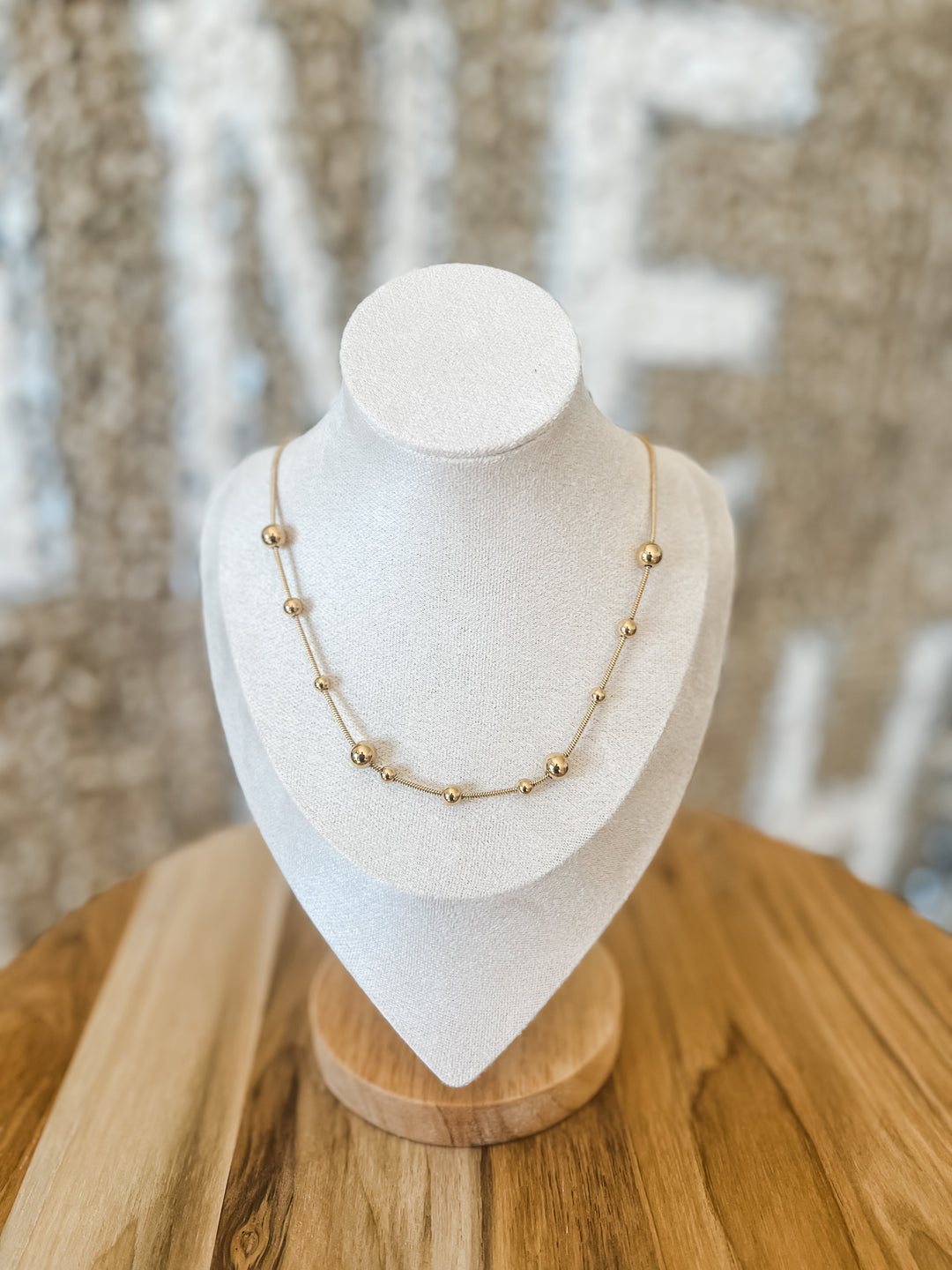 Gold satellite necklace 