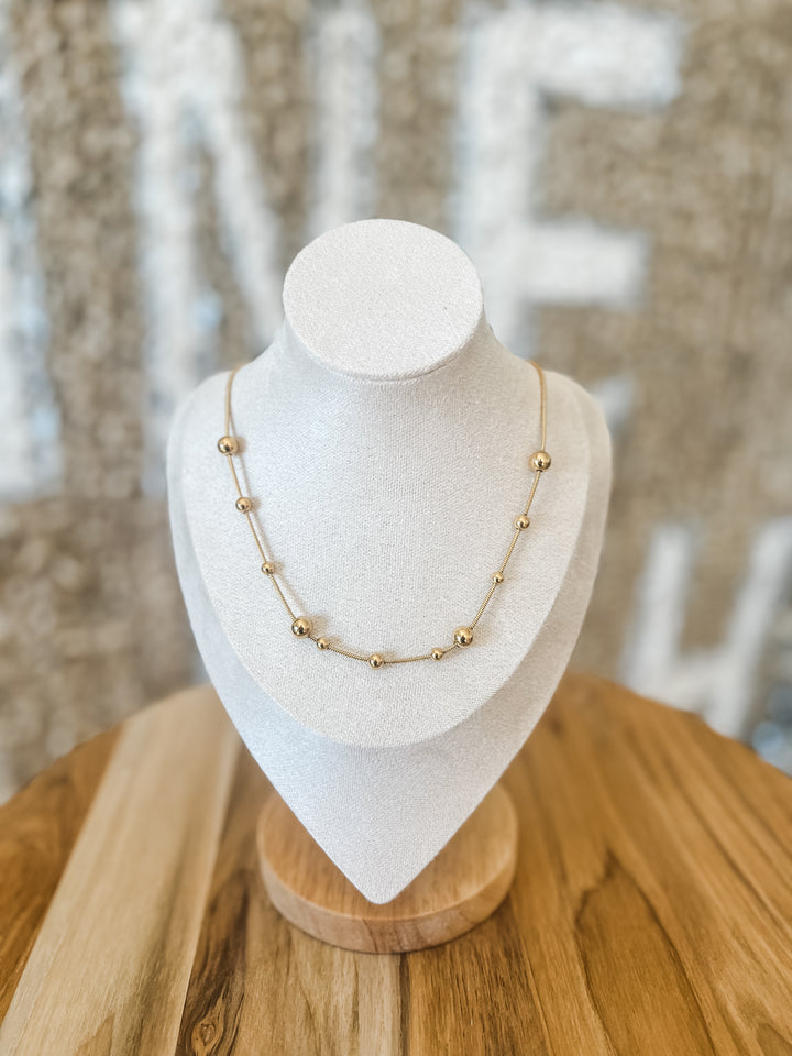 Gold satellite necklace 