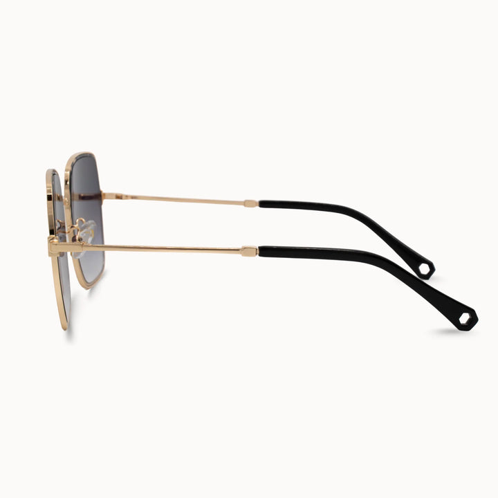 aviator sunglasses with gold frame
