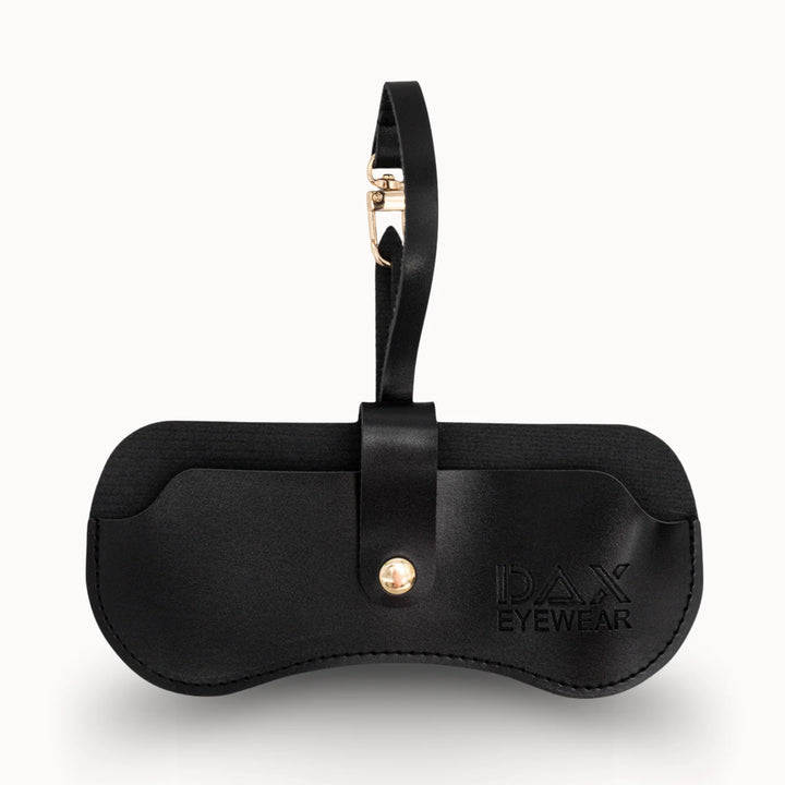 Black eyewear case with &