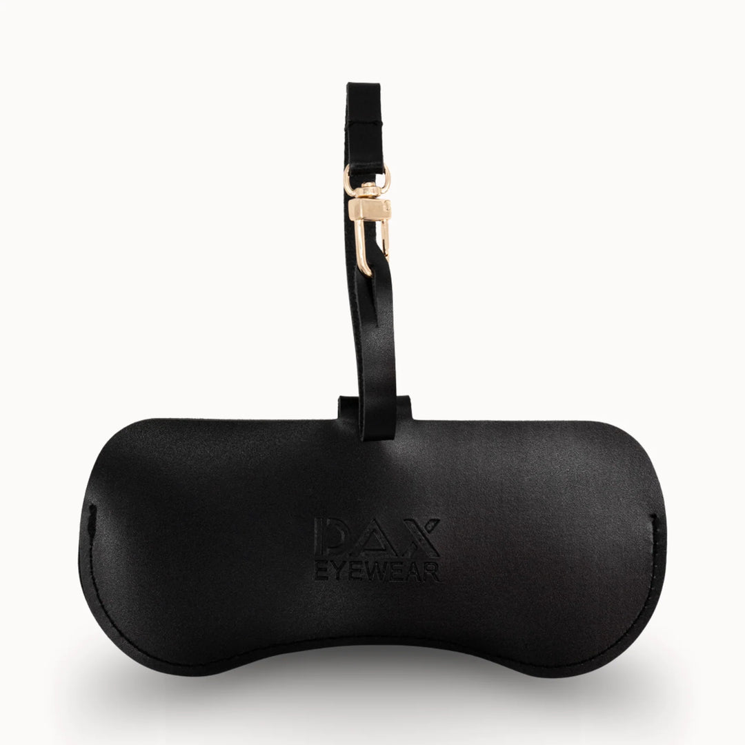 Black sunglasses case with &