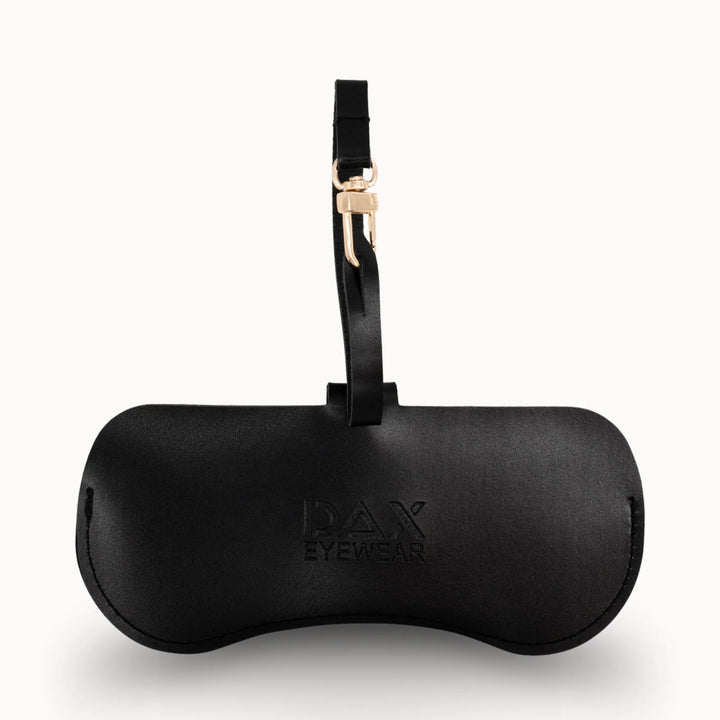 Black sunglasses case with &
