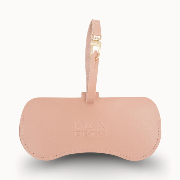 Pink sunglasses case with &