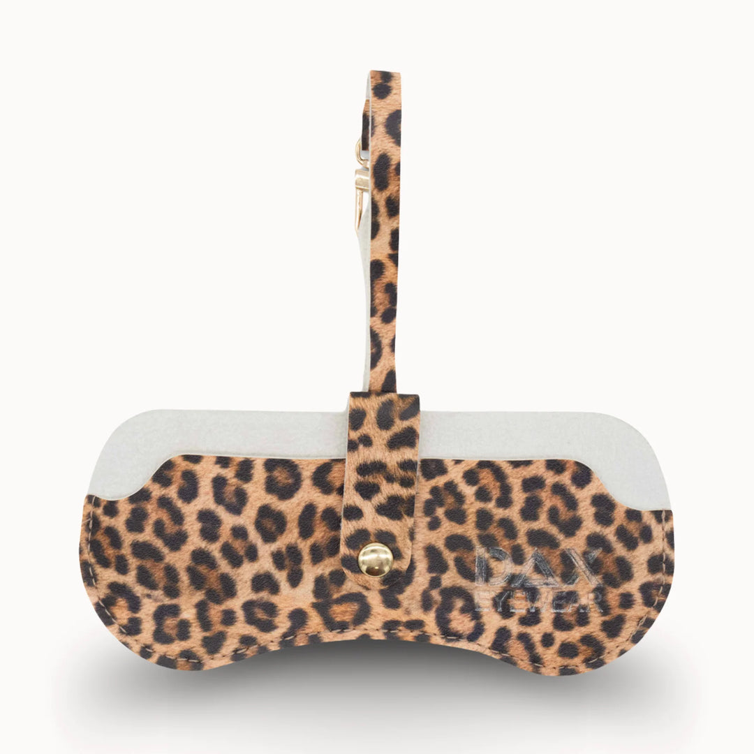 Leopard print eyewear case