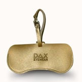 Gold eyewear case with &