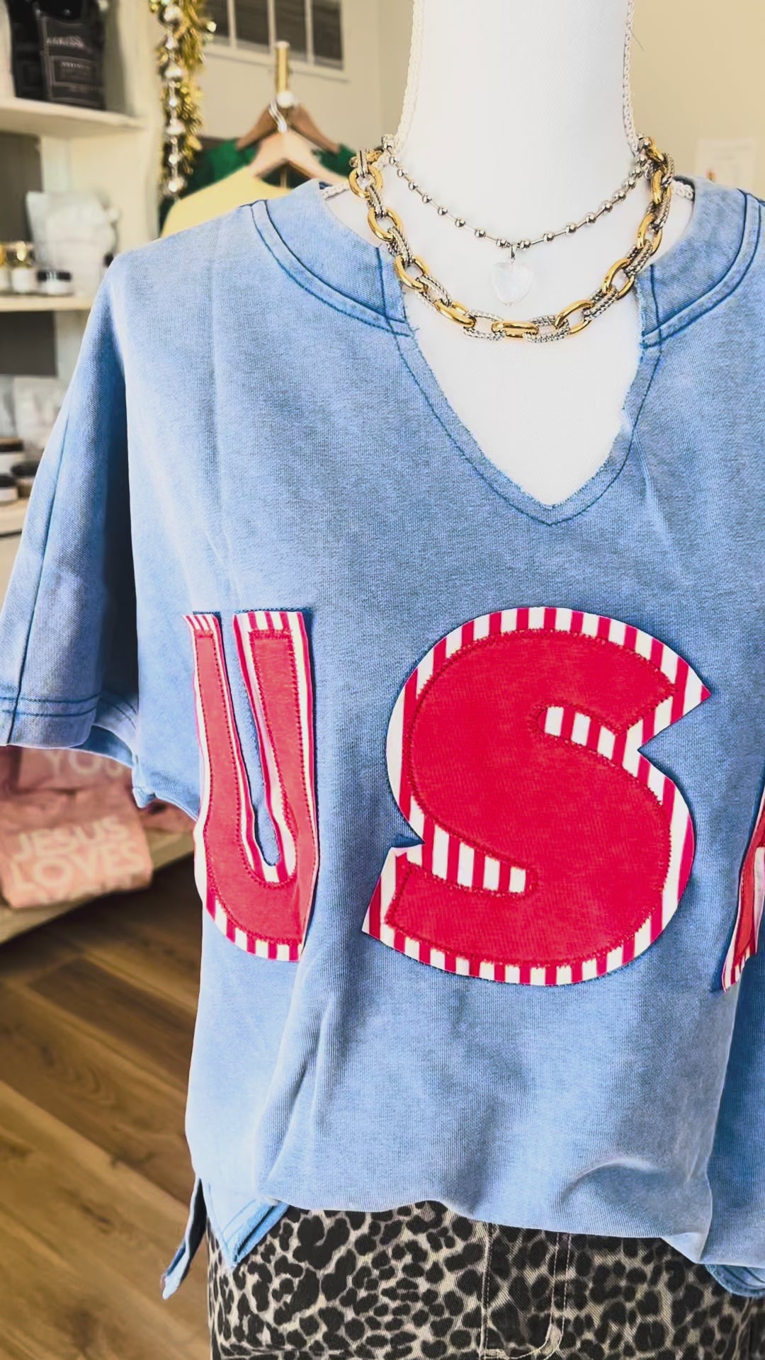 USA Patchwork Tee